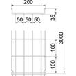 6000064 Obo GRM 35 200 G Gitterrinne GRM 35x200x3000  Stahl galvanisch verzinkt Produktbild Additional View 1 S