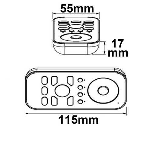 112500 Isoled Sys-One 4 Zonen Memory Funk-Fernbedienung mit Farbrad,RGB+W Produktbild Additional View 1 L