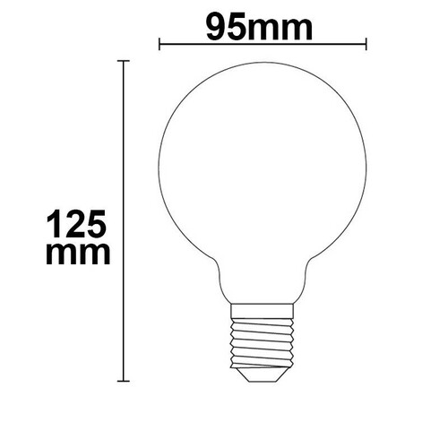 112596 Isoled LED Globe G95 8W milky Globe Leuchtmittel Produktbild Additional View 2 L