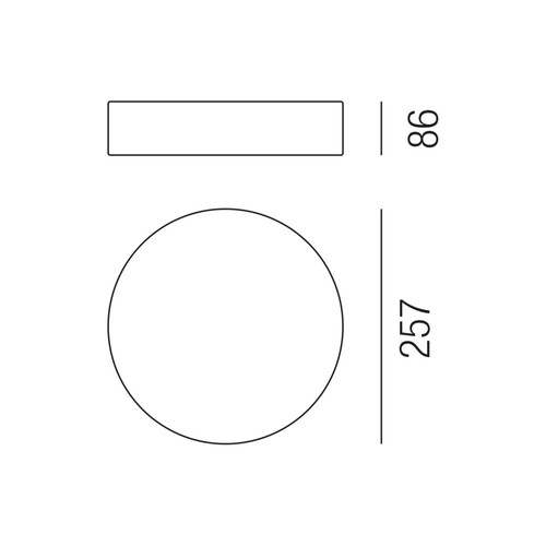 67720/26-AWW Leuchtwurm Deckenleuchte BEN LED 18W 1556LM DM257mm GRAU Produktbild Additional View 1 L