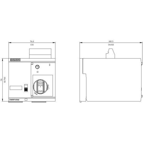 3VA9157-0HA20 Siemens Motorantrieb 110-230VAC / 110-250VDC f. 3VA1 160 Produktbild Additional View 2 L