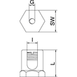 6404006 Obo EKL 25 M6 Erdungsklemme mit Befestigungsgewinde M6 25mm²  Messing Produktbild Additional View 1 S