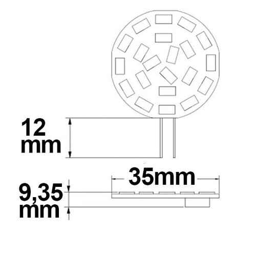 111979 Isoled G4 LED 21SMD 3W WW Pin seitlich Produktbild Additional View 2 L