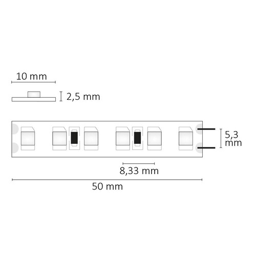 111917 Isoled LED HEQ825-Flexband High Bright, 24V,16W,IP20,warmweiß 2500K 5m Produktbild Additional View 2 L