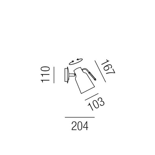 12730/17 Leuchtwurm WL     KIBL 1fl/schwenkbar/rost  mattgold dm10,5/H1 Produktbild Additional View 1 L