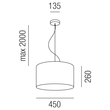 15400/45-A Leuchtwurm HL    ELEGANCE silberglimmer 1fl/Stoffschirm Silbergli Produktbild Additional View 1 S