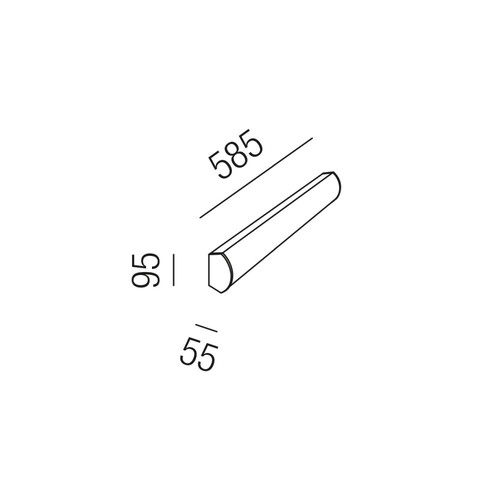 16537/58-C Leuchtwurm WL     SOFFITTE Fluo IP44 1fl/chrom/Abdeckung opal L585 Produktbild Additional View 1 L