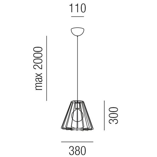 18300/35 Leuchtwurm HL    RIDOTTO 1fl/Metall schwarz lackiert dm35/H38cm/ Produktbild Additional View 1 L