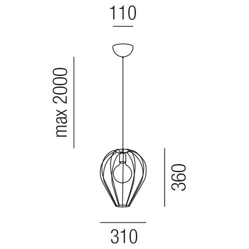 18302/31 Leuchtwurm HL    RIDOTTO 1fl/Metall schwarz lackiert dm31/H36cm/ Produktbild Additional View 1 L