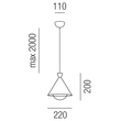 18310/22 Leuchtwurm HL    FACT 1fl/Metall schwarz lackiert dm22/H20cm/ Produktbild Additional View 1 S