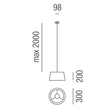 33060/30-WRR Leuchtwurm HL     DRUM 1fl/weiß/Schirm riojarot Diffuser PVC o Produktbild Additional View 1 S