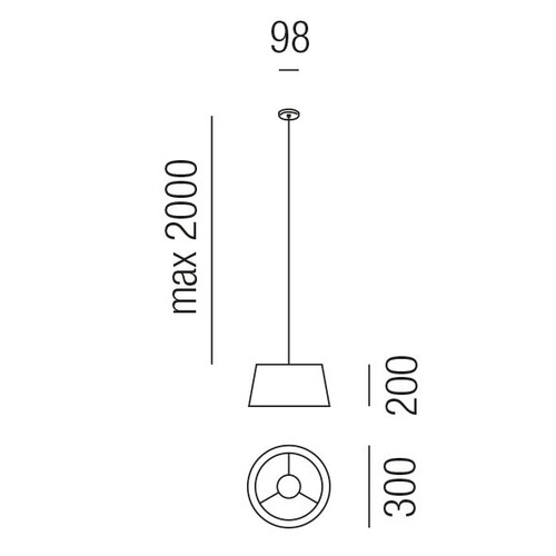 33060/30-WRR Leuchtwurm HL     DRUM 1fl/weiß/Schirm riojarot Diffuser PVC o Produktbild Additional View 1 L
