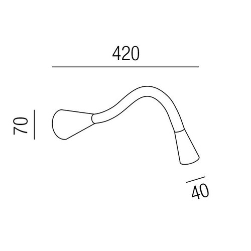 36934/47-W Leuchtwurm WL     SNAKE Flexarm Gummi/weiß dm4/L AL47cm/1x LED  Produktbild Additional View 1 L