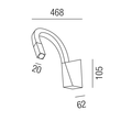 36937/45-W Leuchtwurm WL   SNAKE Flexarm Gummi/weiß 2x2/L AL 45cm/1xLED 2W 3000K Produktbild Additional View 1 S