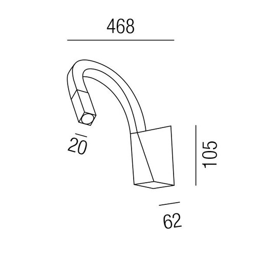 36937/45-W Leuchtwurm WL   SNAKE Flexarm Gummi/weiß 2x2/L AL 45cm/1xLED 2W 3000K Produktbild Additional View 1 L