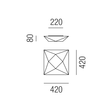 39321/42 Leuchtwurm WL/DL     POLARIS quadratisch/Metall weiß Stretchstoff sc Produktbild Additional View 1 S