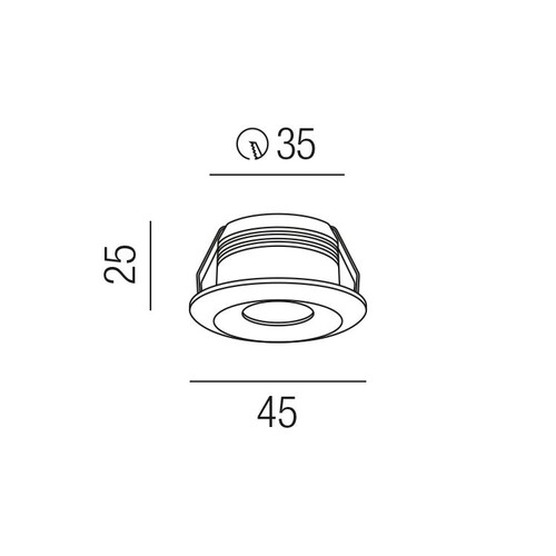 52800-10WW-ALU Leuchtwurm LED    MOBILI  350/700mA rund/starr/Alu eloxiert/10° O Produktbild Additional View 1 L