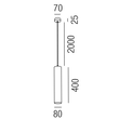 57300/40-S Leuchtwurm HL   ORBIT 1fl/rund/zylindrisch/schwarz dm80/H400m Produktbild Additional View 1 S