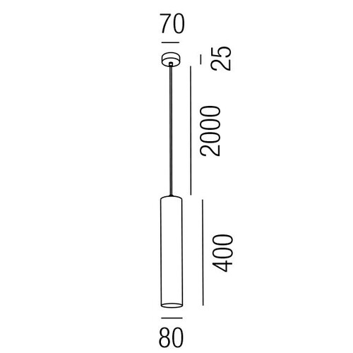 57300/40-S Leuchtwurm HL   ORBIT 1fl/rund/zylindrisch/schwarz dm80/H400m Produktbild Additional View 1 L