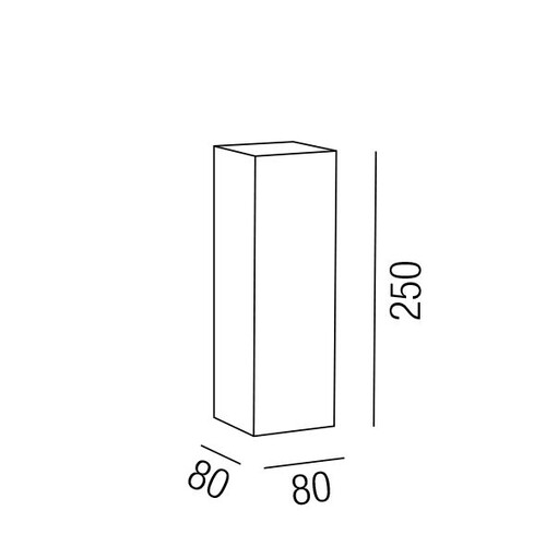 57338/25-S Leuchtwurm WL     ORBIT   D/ID 2fl/UP &Down/quadr./schwarz 80x80/ Produktbild Additional View 1 L