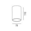 57370/11-ALU Leuchtwurm DL     ORBIT 1fl/rund/starr/Alu dm79/H110mm/für 1xGU Produktbild Additional View 1 S