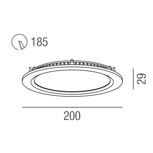 57650/16-ALUWW Leuchtwurm EL     NEW ULTRATHIN rund/alugrau/24VDC warmweiß 3 Produktbild Additional View 1 L