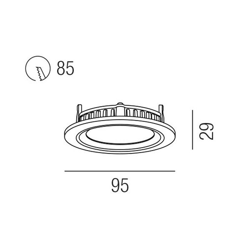 57650/7-ALUWW Leuchtwurm EL     NEW ULTRATHIN rund/alugrau/24VDC warmweiß 3 Produktbild Additional View 1 L