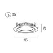 57650/7-SWW Leuchtwurm EL     NEW ULTRATHIN rund/schwarz/24VDC warmweiß 3 Produktbild Additional View 1 S