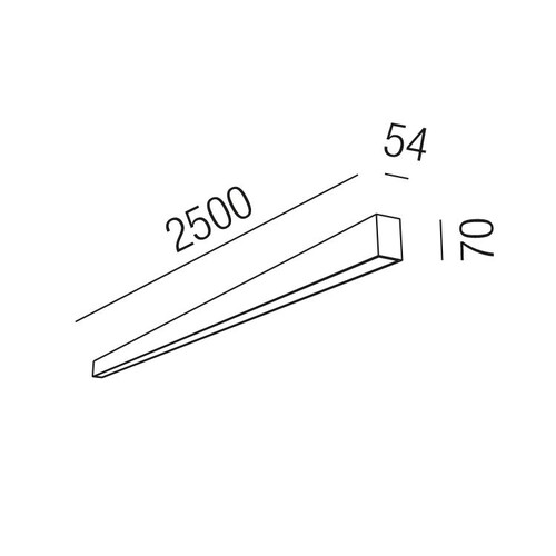 67525/250-SWW Leuchtwurm DL    SOLUTIONS schwarz matt/NUR Direktlicht/Diffuser w Produktbild Additional View 1 L