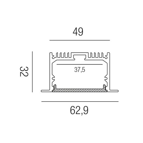 69760/250-ALU Leuchtwurm LED    PROFIL   X PLORE   Einbau Aluminium eloxiert/Abd Produktbild Additional View 1 L