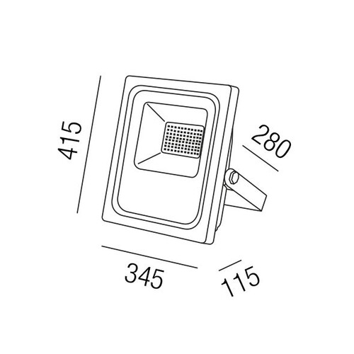 88137/200-WW Leuchtwurm STR  PUR   SUN CL I/IP65 schwarz/120° schwenkbar B380/ Produktbild Additional View 1 L