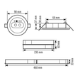 EN10061301 Esylux SLG LEDi SC/C 4W Notleuchte mit 3 h, Deckeneinbau Produktbild Additional View 1 S