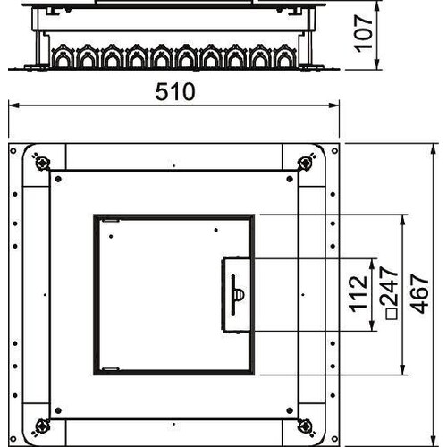 7429560 Obo RKSN2 9 KSD V20 Kassettenbausatz für Estricheinbau  Ede Produktbild Additional View 1 L