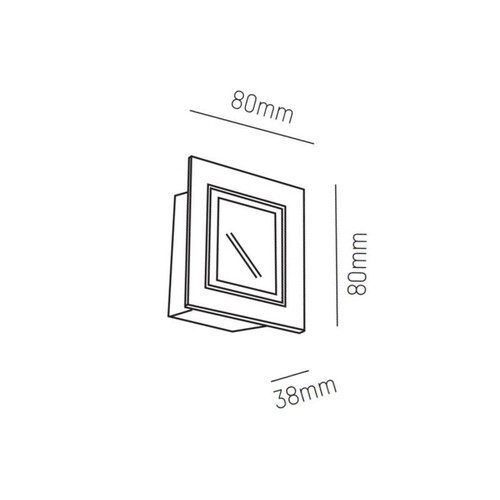 305-6801p Motlo Luce WINDOW I LED EB- STRAHLER, Aluminium eloxiert, LED 3W Produktbild Additional View 1 L