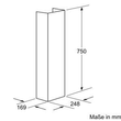 DHZ1234 Bosch Kaminverlängerung 750 mm Edelstahl Produktbild 4 S