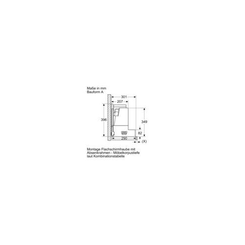 DSZ4660 Bosch Absenkrahmen für Flachschirmhaube Produktbild Additional View 4 L