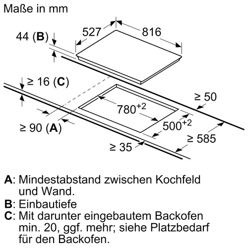 PKM875DP1D Bosch Elektrokochfeld Glaskeramik 80 cm autark Produktbild Additional View 4 L