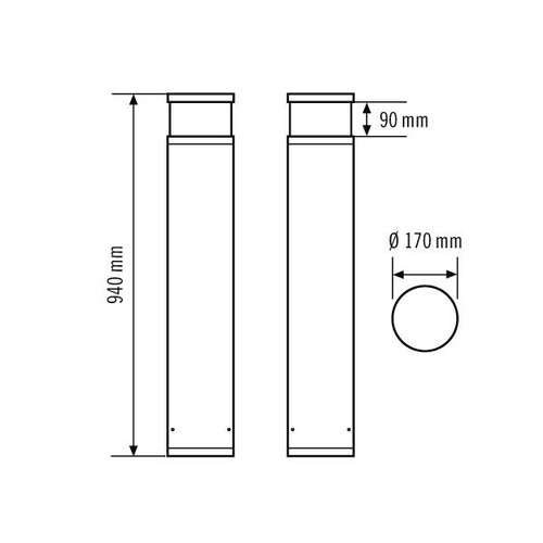 EL10820007 Esylux BL ALV 20 018 830 ANT Pollerleuchte ALVA Produktbild Additional View 1 L