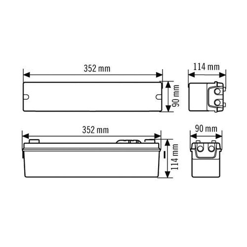 EN10017551 Esylux SLA LEDi SC weiß Notleuchte Produktbild Additional View 1 L