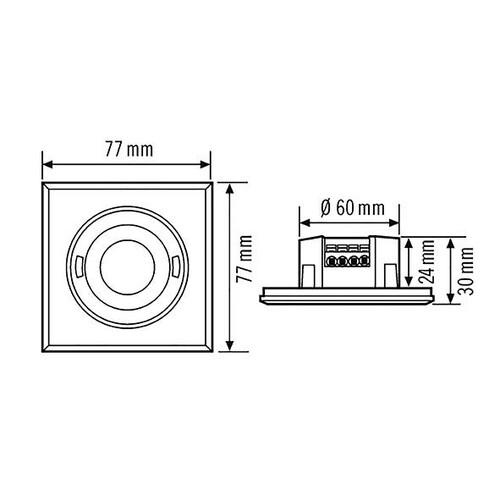 EP10451713 Esylux PD FLAT 360i/8 SW KNX quadratisch, weiß Produktbild Additional View 1 L