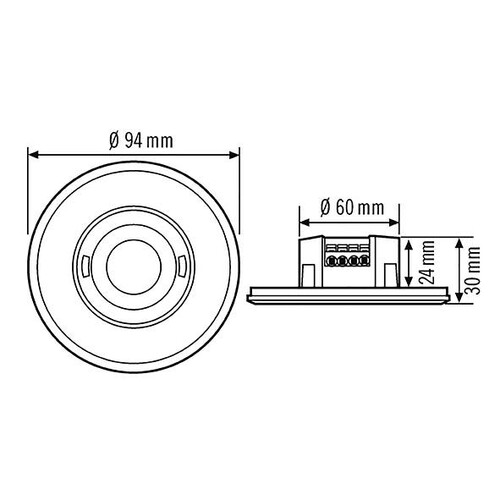 EP10451768 Esylux PD FLAT 360i/8 RB KNX rund, schwarz Produktbild Additional View 1 L