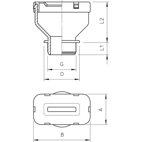 2012782 Obo 106 FL 21 8 33 Flachkabelverschraubung  PG21 Polyethyl Produktbild Additional View 1 L