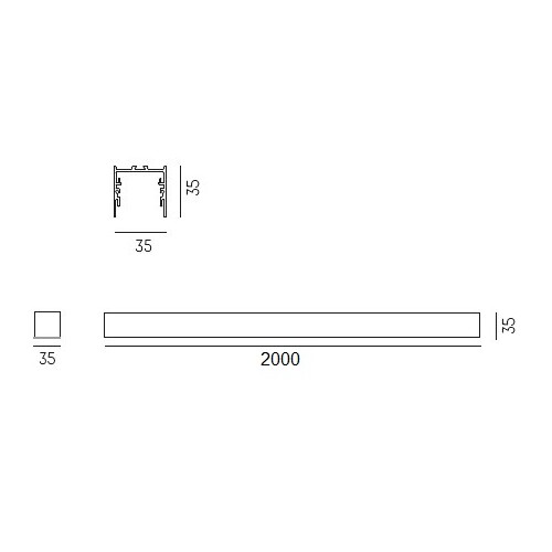 577-125leer Molto Luce RIDE AB-LEERPROFI 2000MM WEISS Produktbild Additional View 1 L