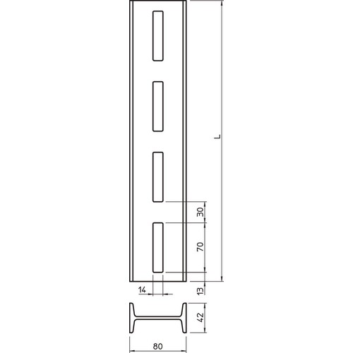 6337066 Obo IS 8 50 FT I Stiel 80x42x500 Stahl tauchfeuerverzinkt Produktbild Additional View 1 L