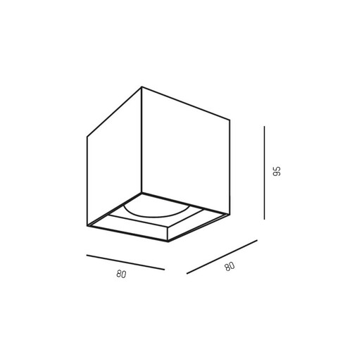 305-602430b Molto Luce Aufbau Deckenleu. AEON LED 6,2W 3000K 45°80x80x95 SW 522LM Produktbild Additional View 1 L