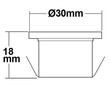 111406 Isoled LED Spot 1x3W 12V od.700mA 100° warmweiß Produktbild Additional View 2 S