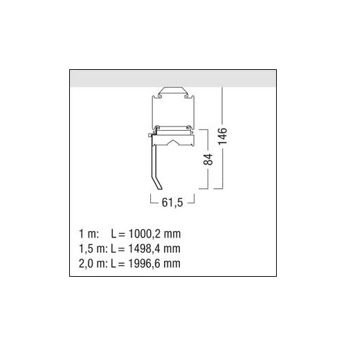 42927239 Zumtobel Lichtbandleuchte TECTON C LED8000-865 L1500 WW LDE WH Produktbild Additional View 3 L