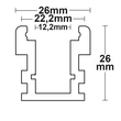 111366 Isoled LED Profil Ground out befahrbar 2000x26x26mm Alu Produktbild Additional View 1 S