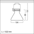 42184102 Zumtobel Tecton MPO LED 5500-840 L 1500 LDE WH Produktbild Additional View 3 S