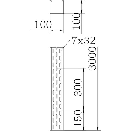 6062000 Obo BKRS 1010 FS Kabelrinne BKRS begehbar 100x100x3000 Stahl bandverzinkt Produktbild Additional View 1 L